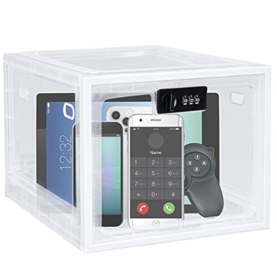 Kotak Obat dengan Kunci, Wadah Pengunci Obat untuk Kulkas, Kotak Pengaman Makanan, Kotak Kunci untuk Tablet dan Ponsel, Cocok untuk Dapur, Rumah, Sekolah, dan Kantor